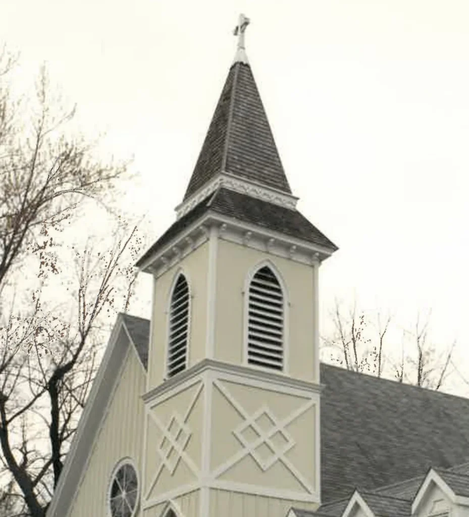 Grace’s Bell Tower, donated by Caleb & Alice Jones (Photographed here in 1980).