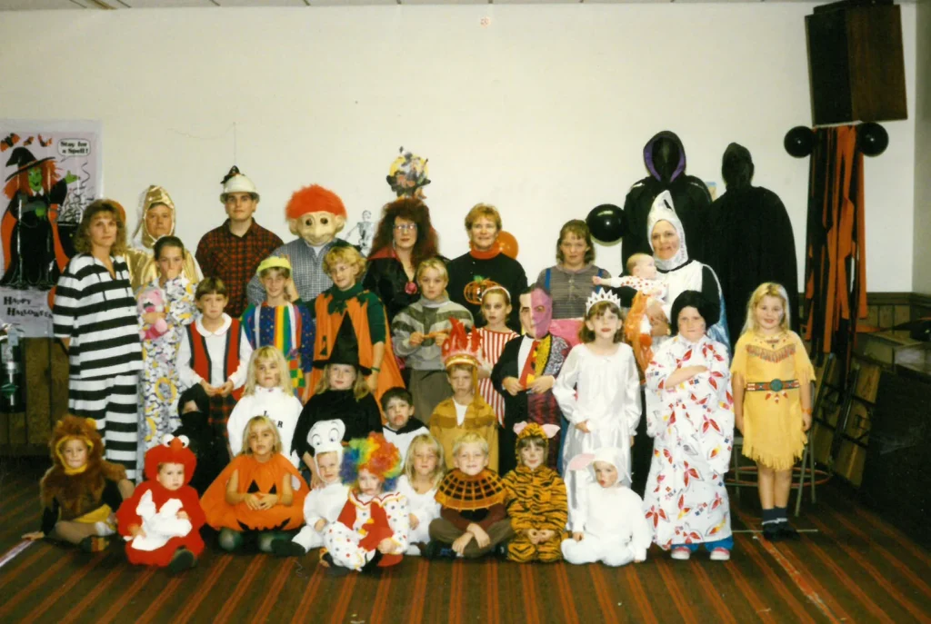 Grace Halloween Party in the Parish Hall, 1998.